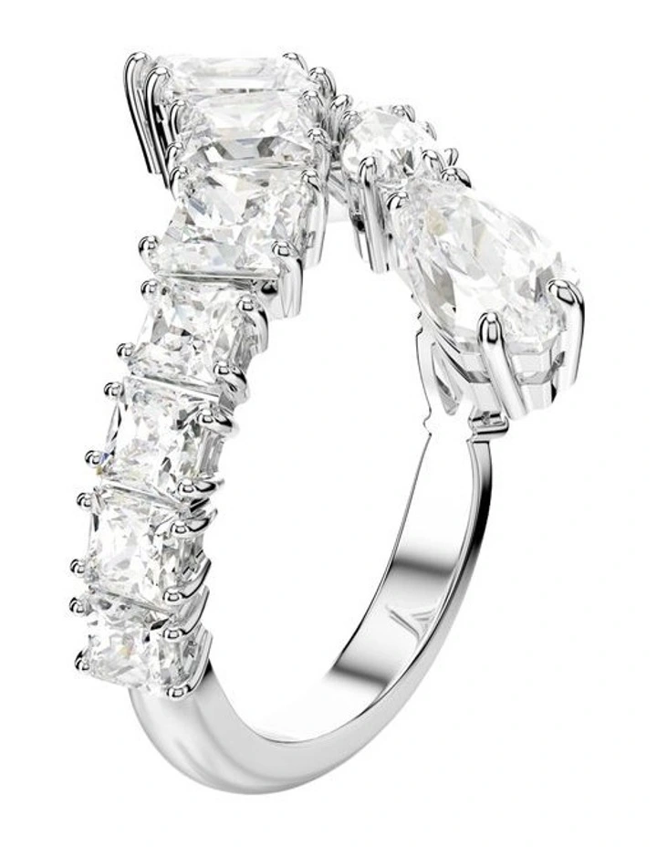 Matrix Ring Mixed Cuts Rhodium Plated in White image 2