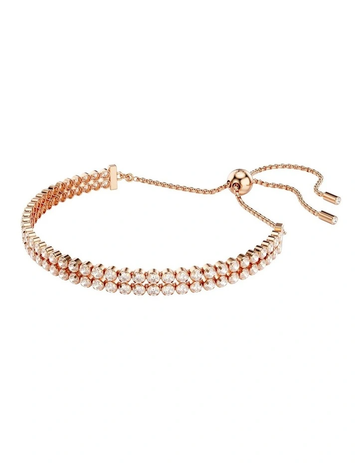 Matrix Tennis Bracelet in White/Rose Gold image 2