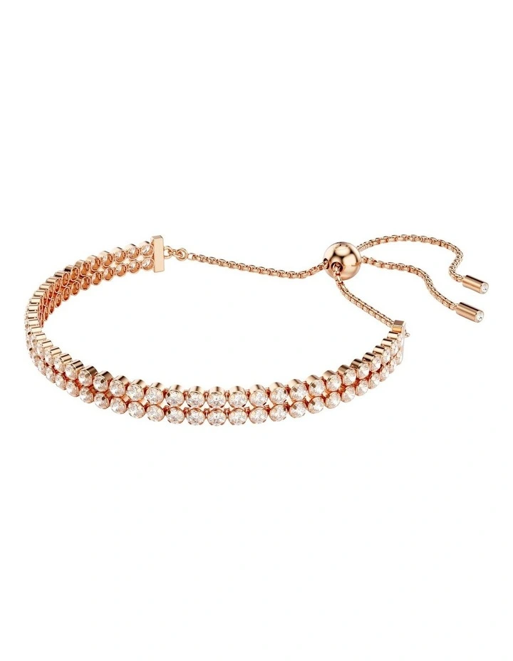 Matrix Tennis Bracelet in White/Rose Gold image 2