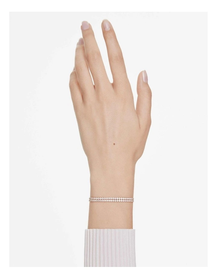 Matrix Tennis Bracelet in White/Rose Gold image 6