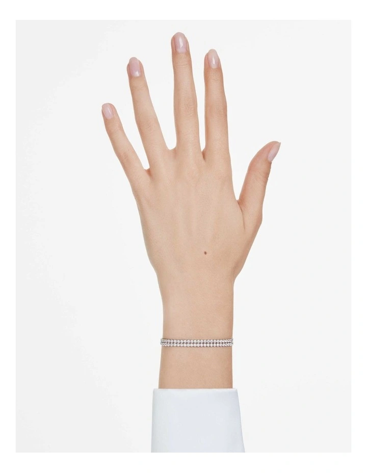 Matrix Tennis Bracelet in White image 6