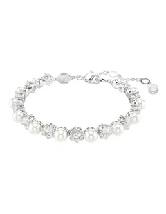 Matrix Tennis Bracelet in White/Rhodium