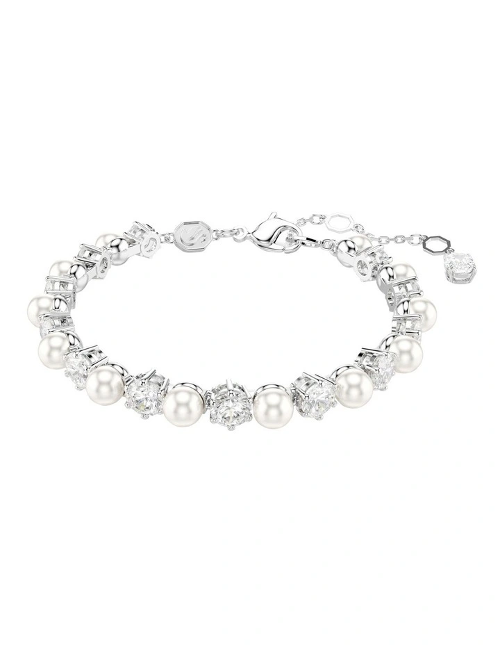 Matrix Tennis Bracelet in White/Rhodium image 1