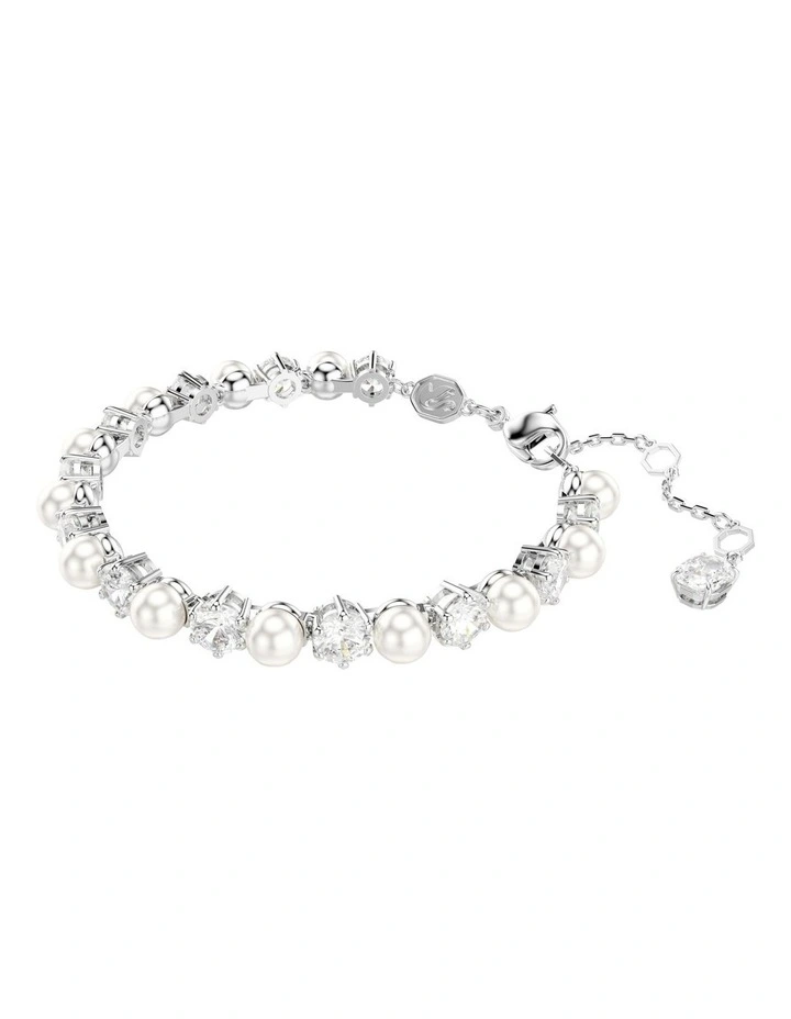 Matrix Tennis Bracelet in White/Rhodium image 2