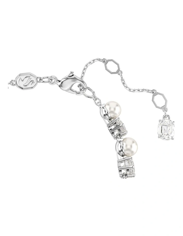 Matrix Tennis Bracelet in White/Rhodium image 3