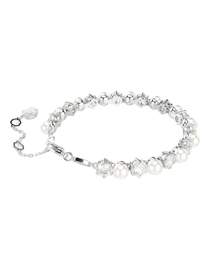 Matrix Tennis Bracelet in White/Rhodium image 4