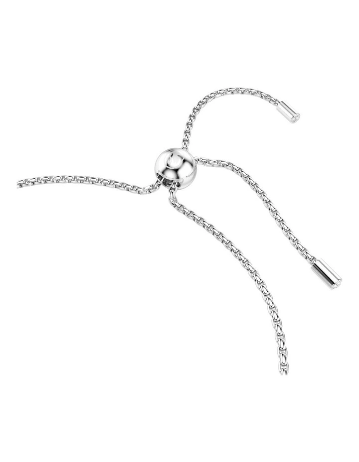 Matrix Gradient Of Round Cuts Rhodium Plated Bracelet in White image 3