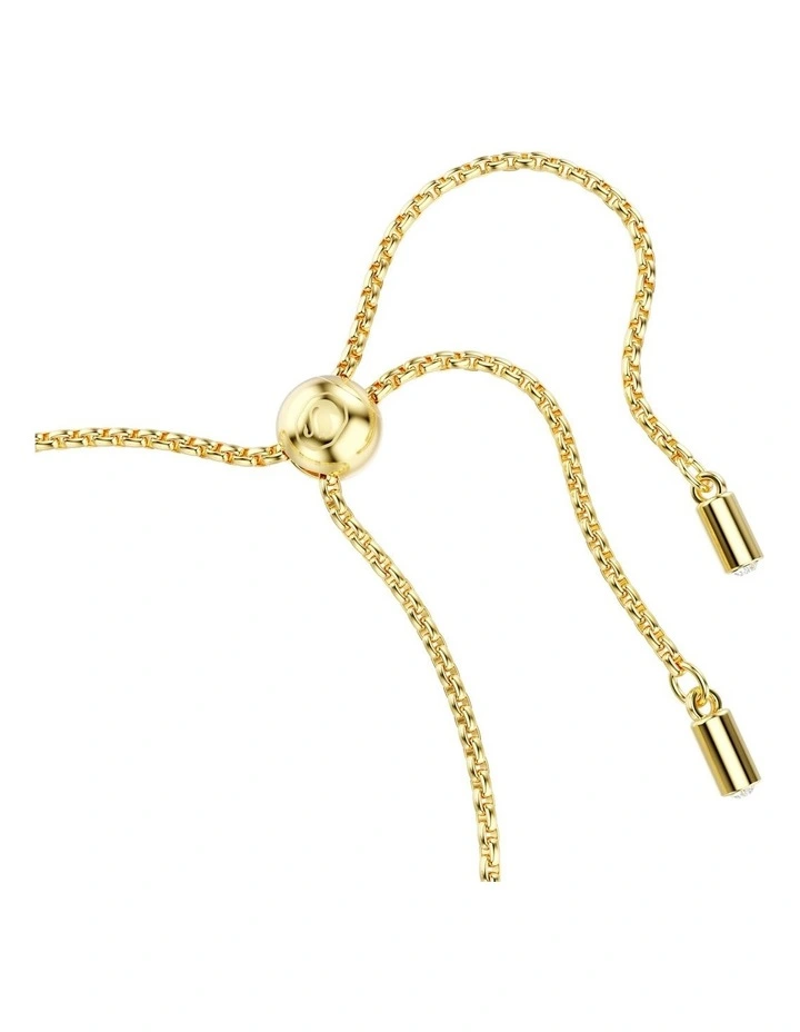 Imber Tennis Mixed Round Cuts Gold-Tone Plated Bracelet in White image 3