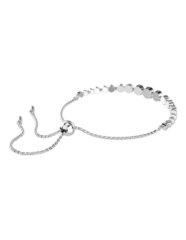 Imber Tennis Mixed Round Cuts Rhodium Plated Bracelet in White image 5