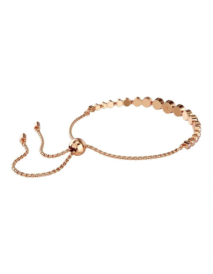 Imber Tennis Mixed Round Cuts Rose Gold-Tone Plated Bracelet in Pink image 5