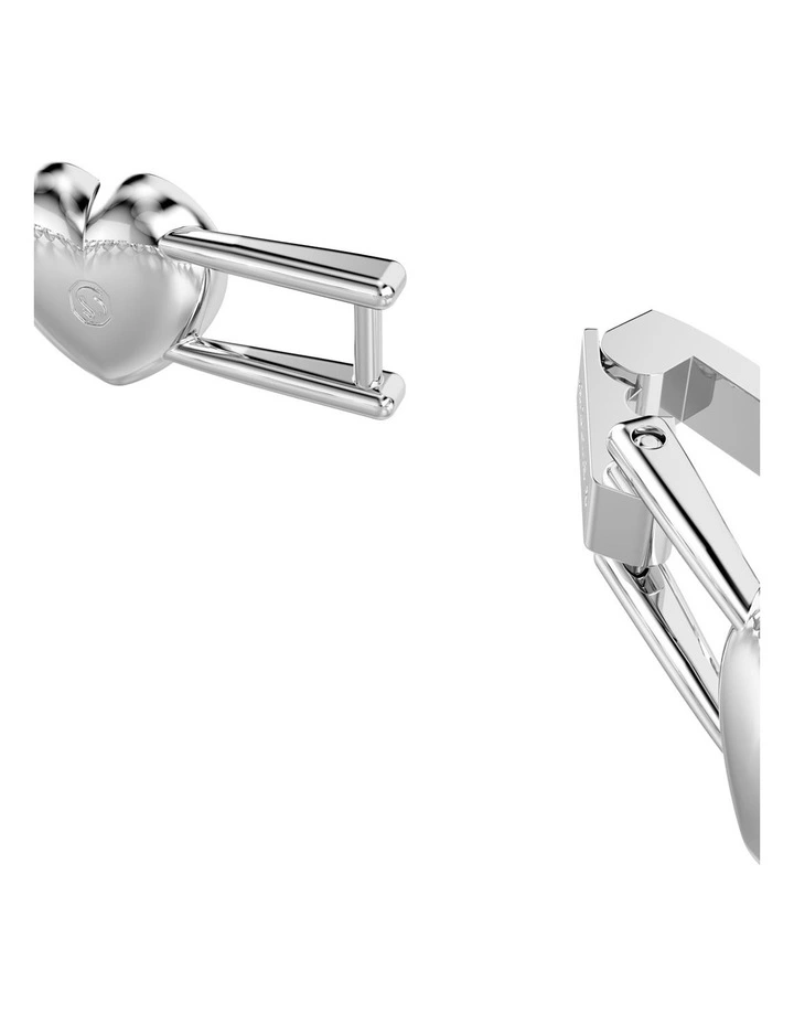 Ariana Grande Tennis Mixed Cuts Heart Rhodium Plated Bracelet in White image 3