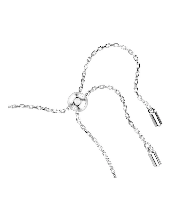 Ariana Grande Crystal Pearl Round Cut Rhodium Plated Bracelet in White image 3