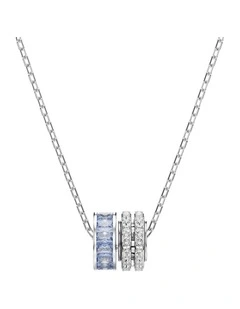 Connexus Mixed Cuts `Love Is Around` Rhodium Plated Pendant in Blue
