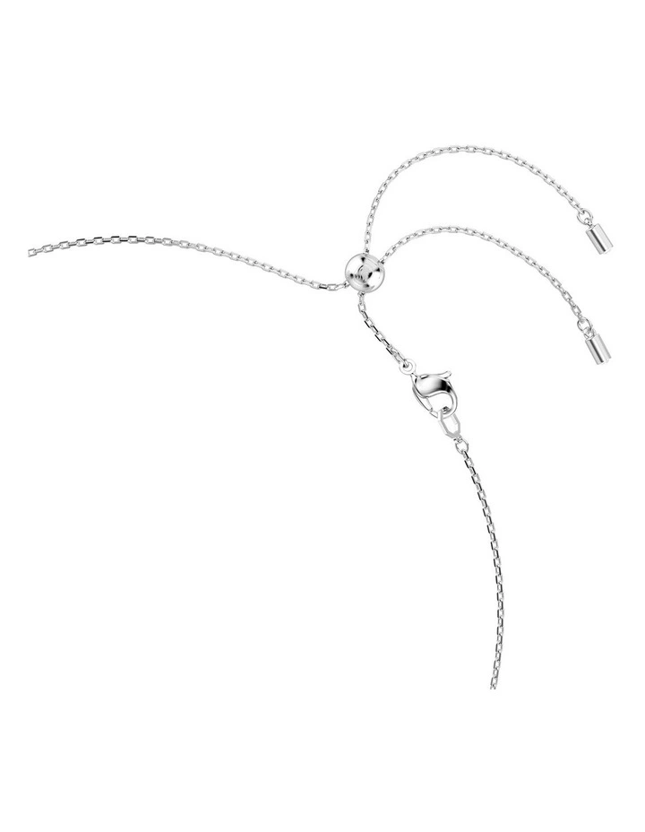 Crystal Pearl Round Cuts Rhodium Plated Constella Necklace in White image 3