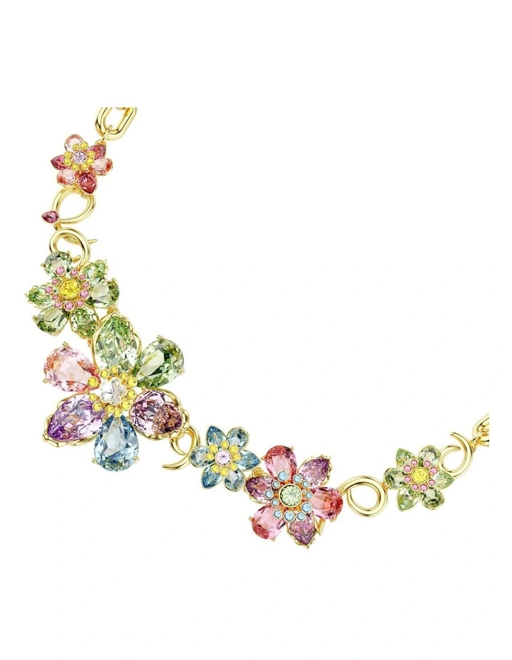 Mixed Cuts Flower Gold-Tone Idyllia Necklace Plated in Multi image 4