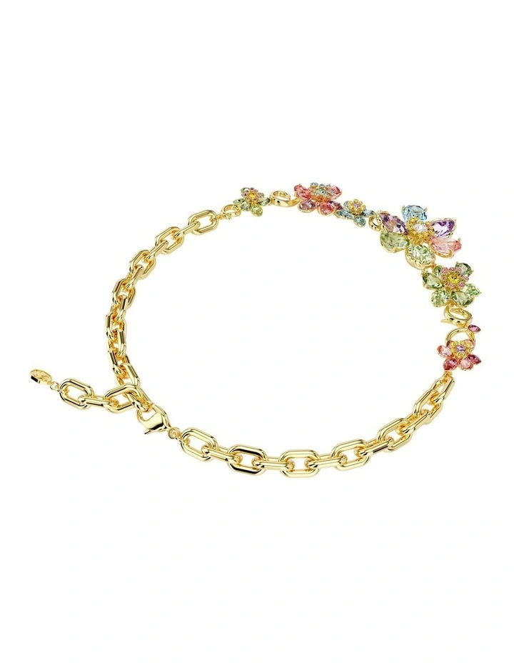 Mixed Cuts Flower Gold-Tone Idyllia Necklace Plated in Multi image 5