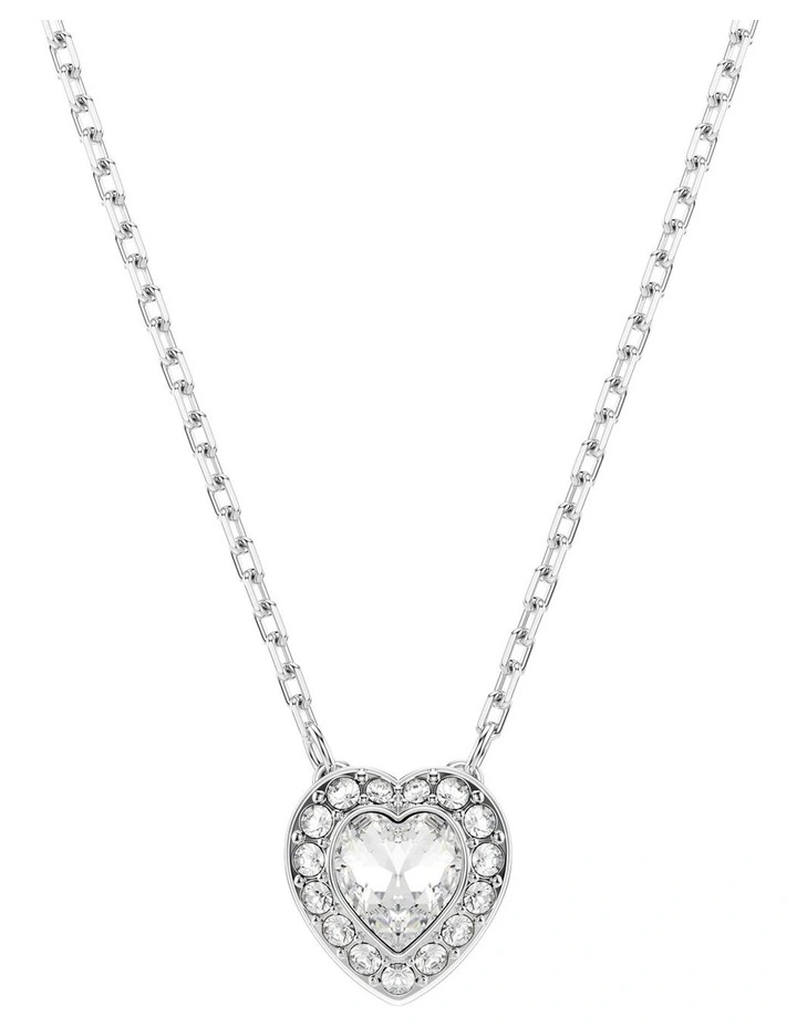 Mixed Cuts Heart Rhodium Plated Ariana Grande Pendant in Silver image 1