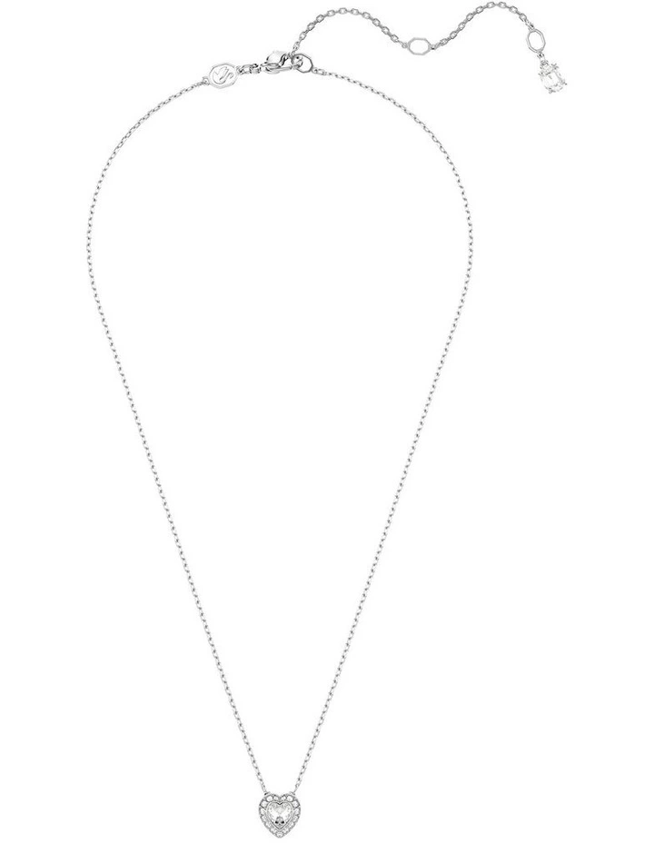 Mixed Cuts Heart Rhodium Plated Ariana Grande Pendant in Silver image 2