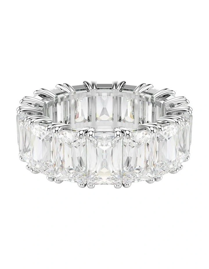 Matrix Vittore Ring Baguette Cut Rhodium Plated in White image 1