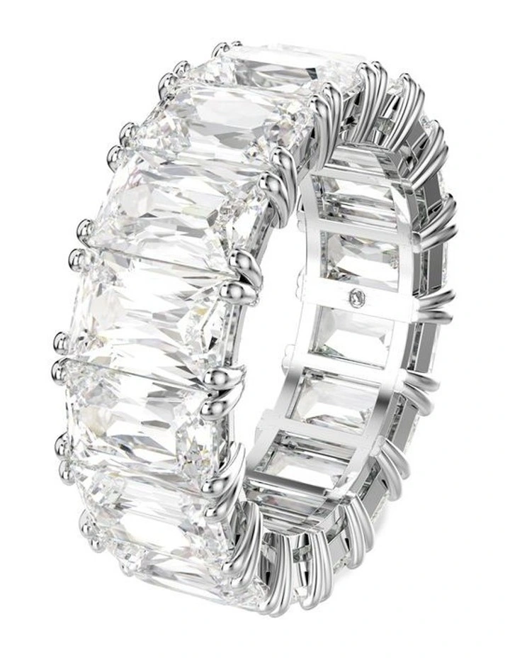 Matrix Vittore Ring Baguette Cut Rhodium Plated in White image 2