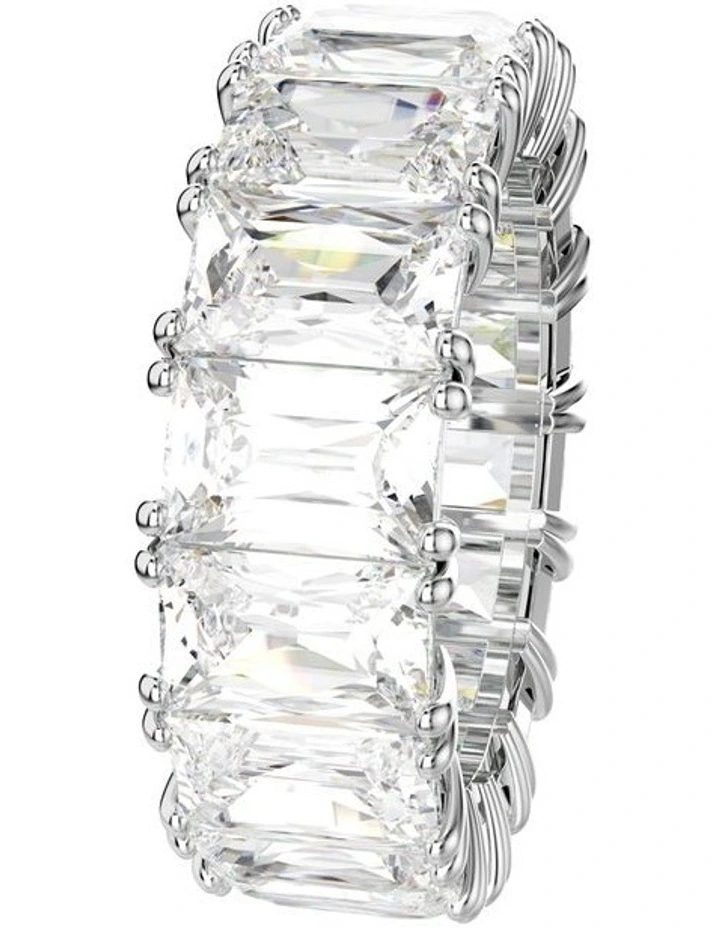 Matrix Vittore Ring Baguette Cut Rhodium Plated in White image 3
