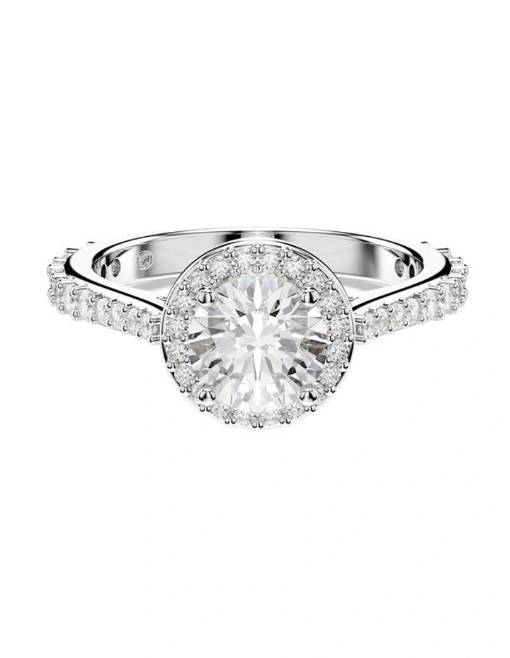 Silver Tone Finish Una Angelic Ring in White image 1