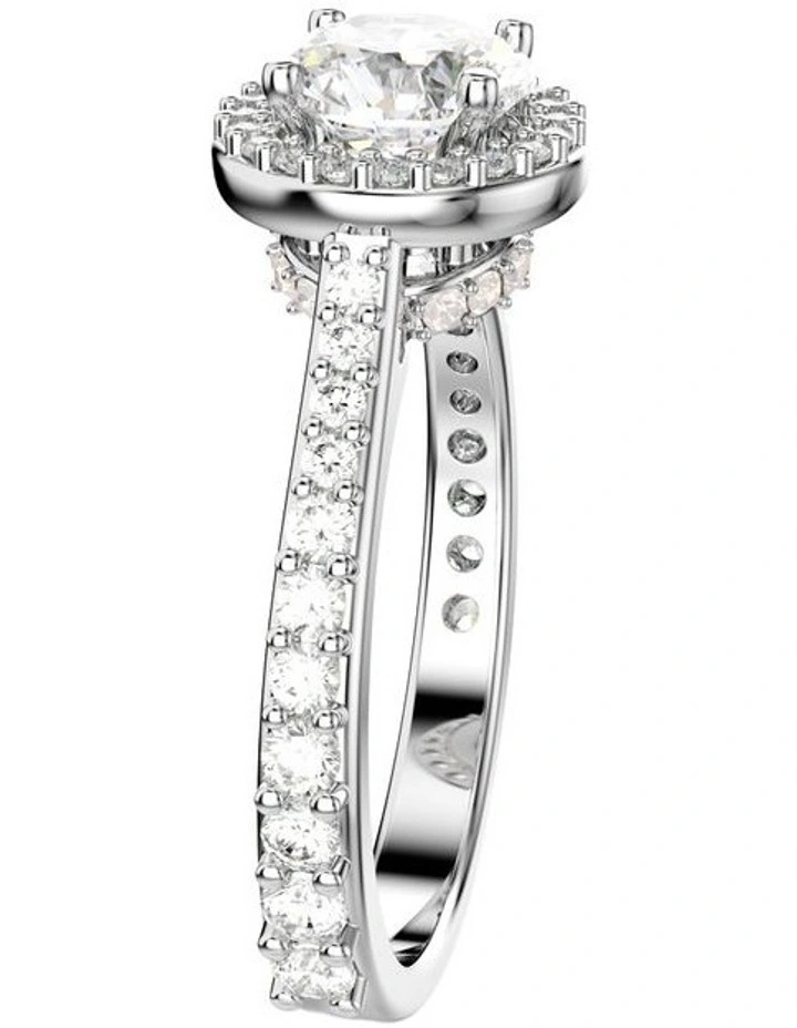 Silver Tone Finish Una Angelic Ring in White image 3