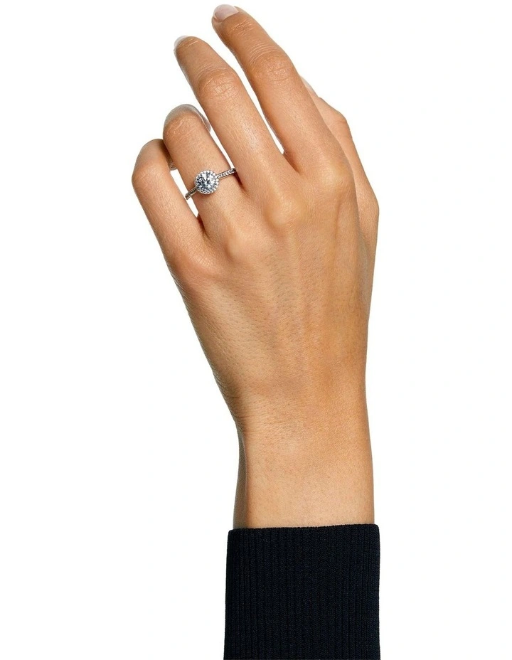 Silver Tone Finish Una Angelic Ring in White image 5