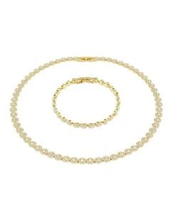 Una Angelic Gold Tone Plated Set in White