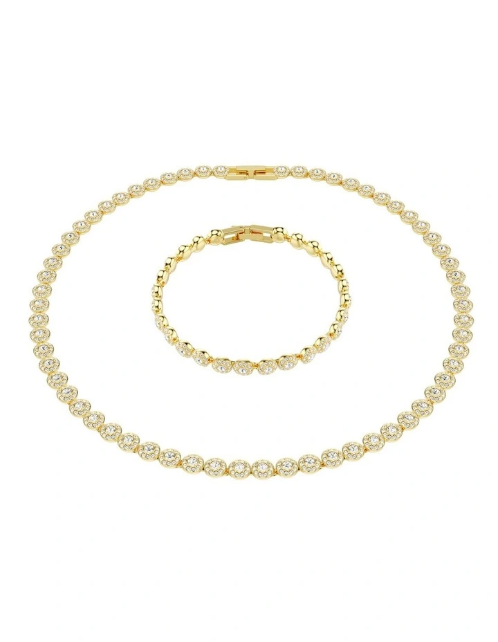 Una Angelic Gold Tone Plated Set in White image 1