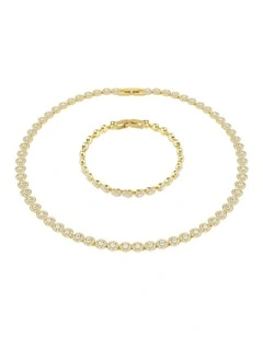Una Angelic Gold Tone Plated Set in White