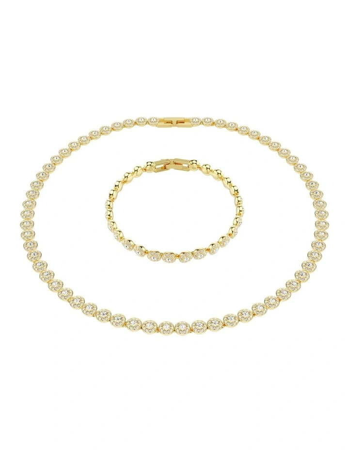 Una Angelic Gold Tone Plated Set in White image 1