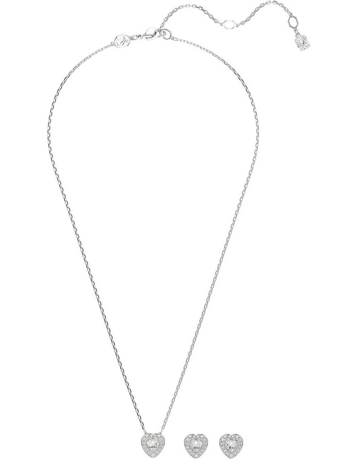 Ariana Grande Heart Rhodium Plated Set in White image 2