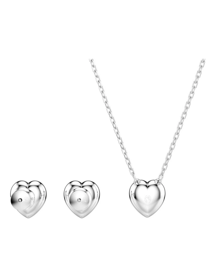 Ariana Grande Heart Rhodium Plated Set in White image 4