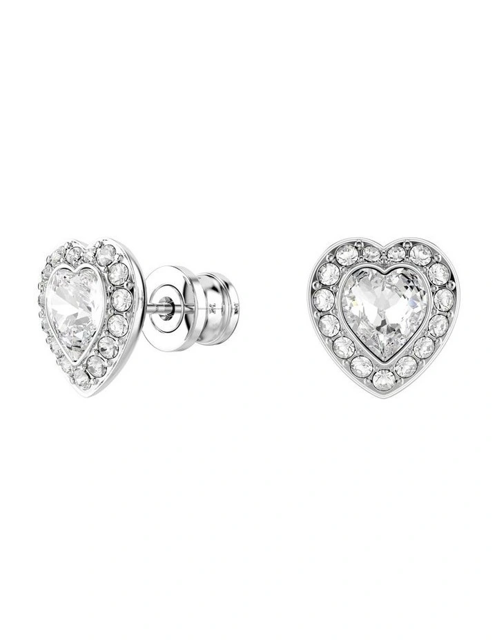 Ariana Grande Heart Rhodium Plated Set in White image 6