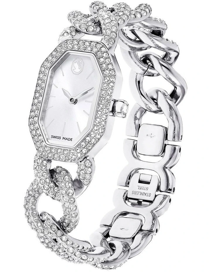 Crystal Bracelet Dextera Chain Swiss Watch in Silver image 2