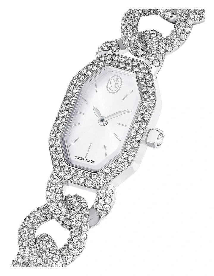 Crystal Bracelet Dextera Chain Swiss Watch in Silver image 4