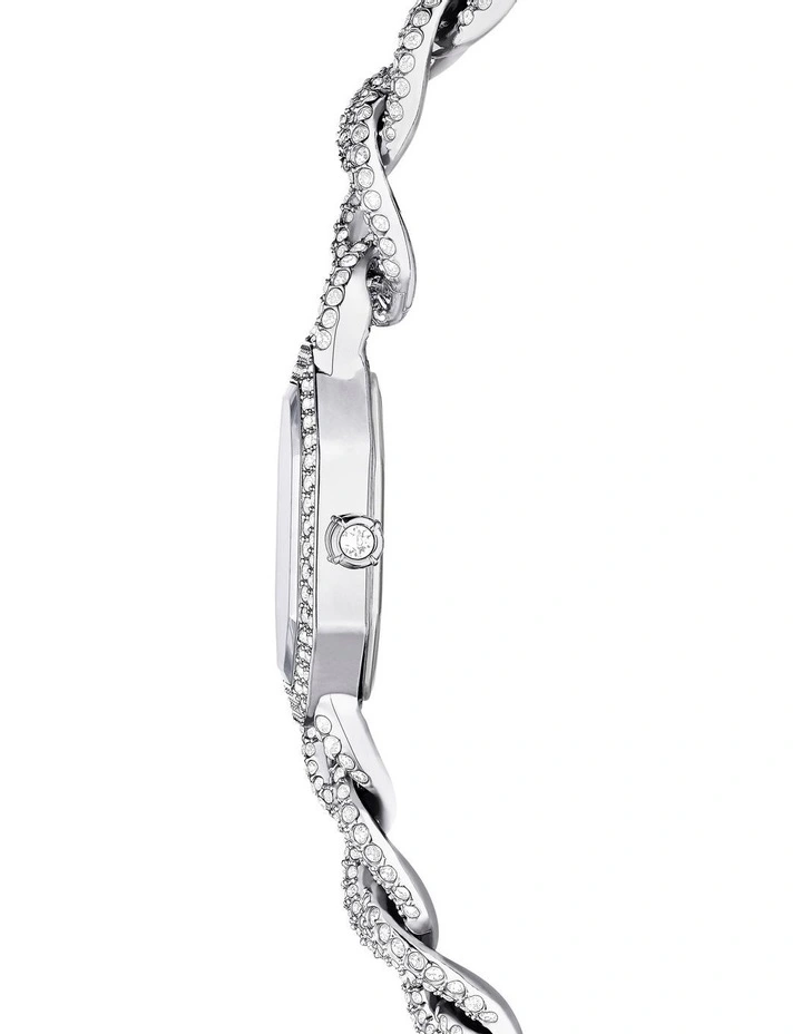 Crystal Bracelet Dextera Chain Swiss Watch in Silver image 5