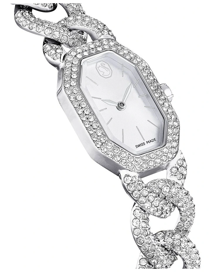 Crystal Bracelet Dextera Chain Swiss Watch in Silver image 6