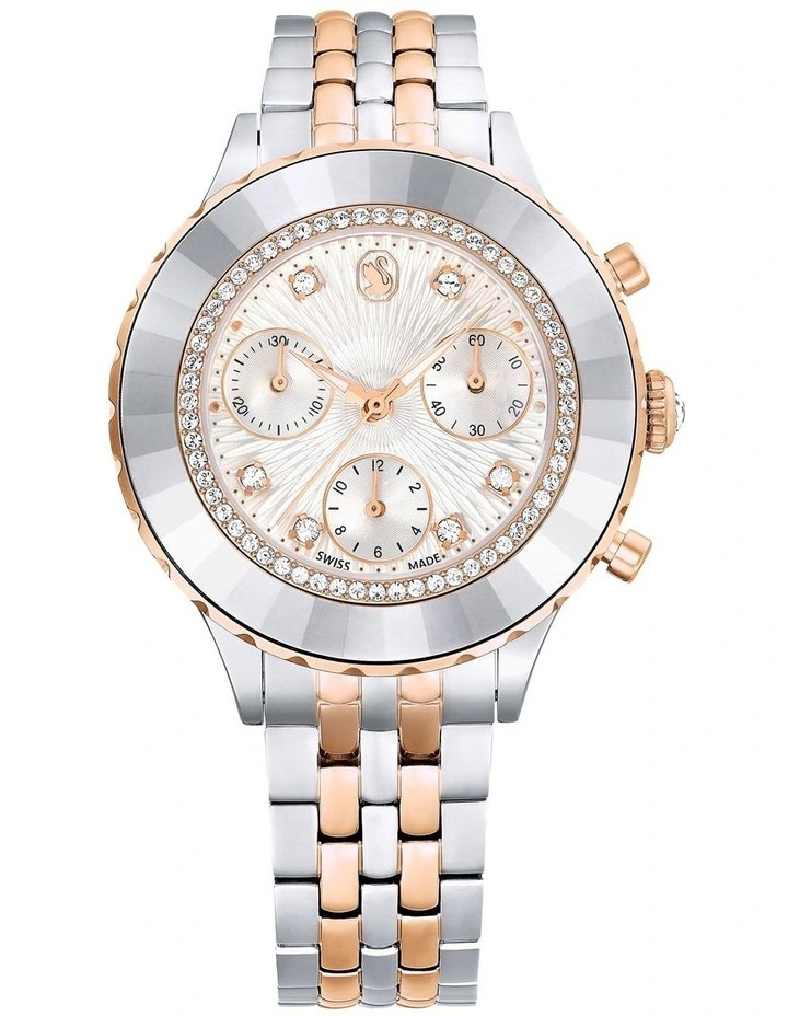 Octea Chrono Swiss Metal Bracelet Watch in Silver image 1