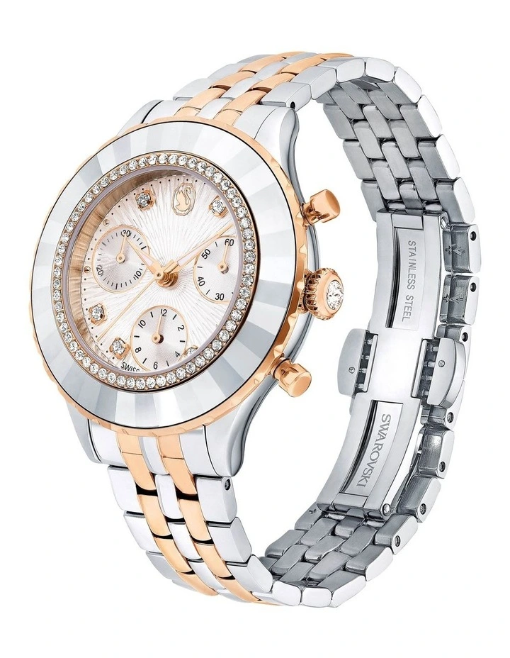 Octea Chrono Swiss Metal Bracelet Watch in Silver image 2
