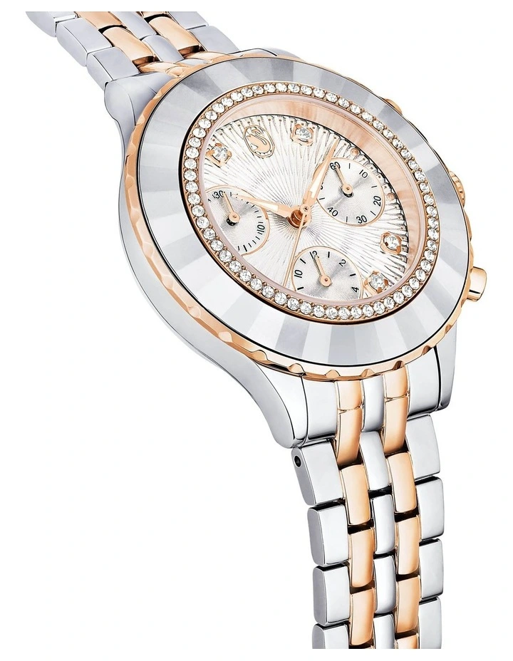 Octea Chrono Swiss Metal Bracelet Watch in Silver image 5