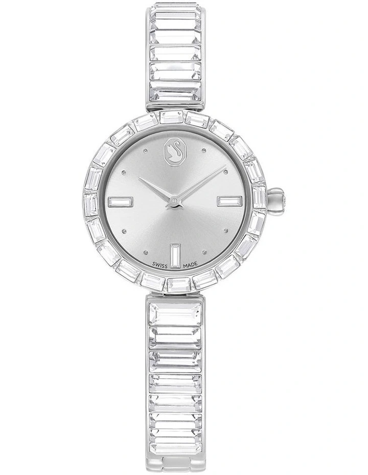 Crystal Bracelet Matrix Bangle Swiss Watch in Silver image 1