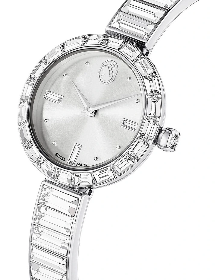 Crystal Bracelet Matrix Bangle Swiss Watch in Silver image 4