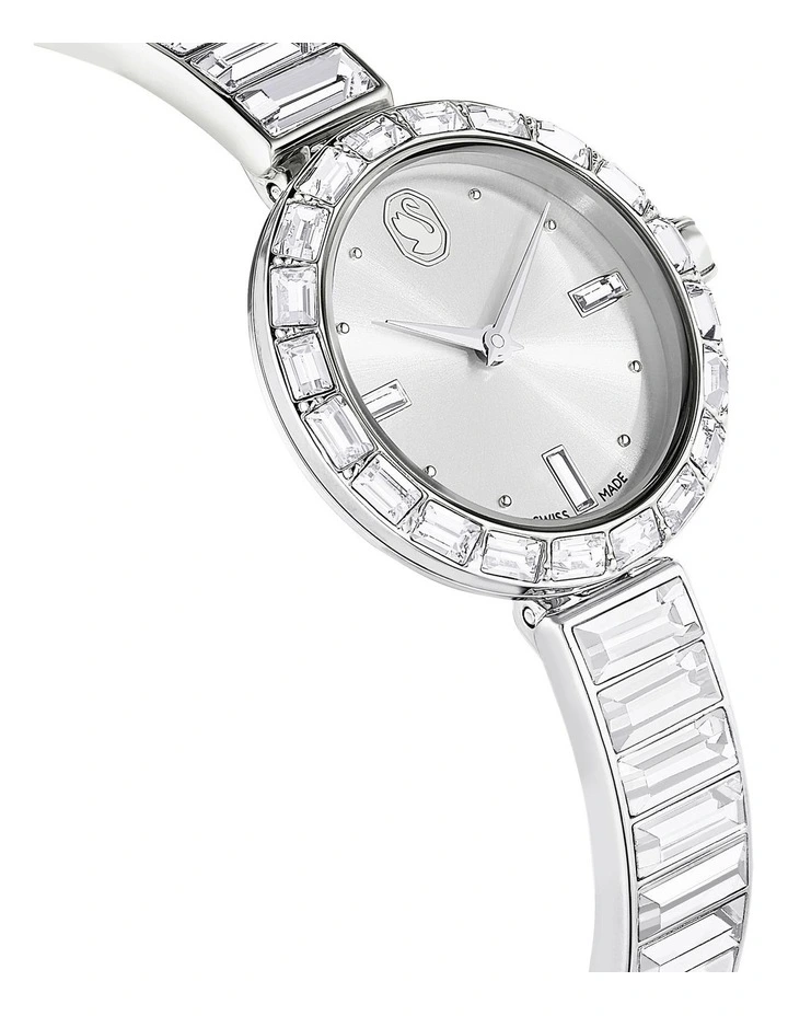 Crystal Bracelet Matrix Bangle Swiss Watch in Silver image 6