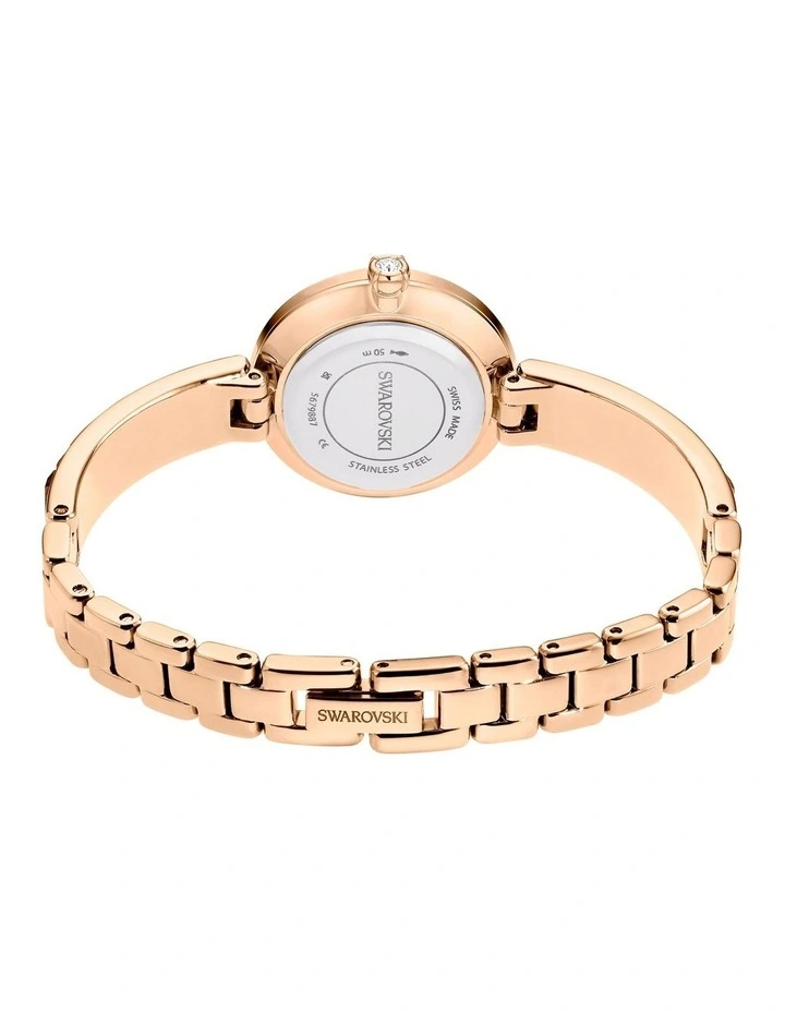 Matrix Bangle Crystal Bracelet Swiss Watch in Gray, Rose Gold-Tone image 3