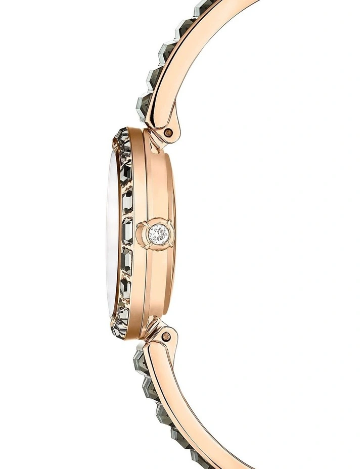 Matrix Bangle Crystal Bracelet Swiss Watch in Gray, Rose Gold-Tone image 5
