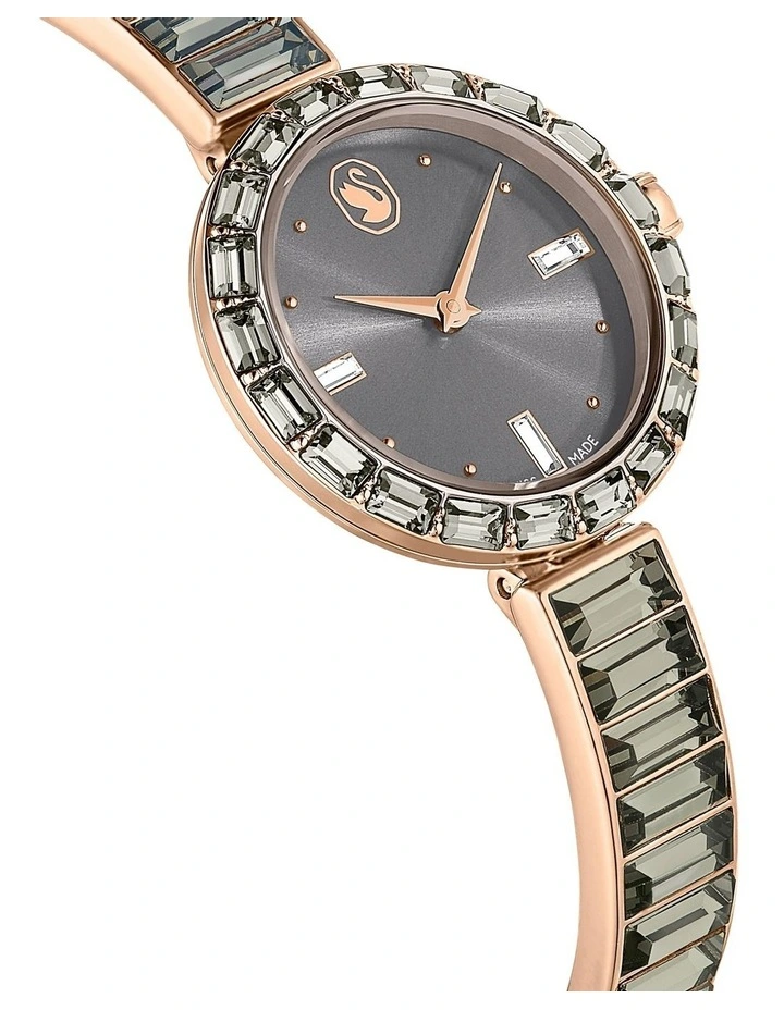 Matrix Bangle Crystal Bracelet Swiss Watch in Gray, Rose Gold-Tone image 6