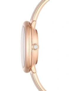 Crystalline Swiss Made Metal Bracelet Bangle Watch in Multiass