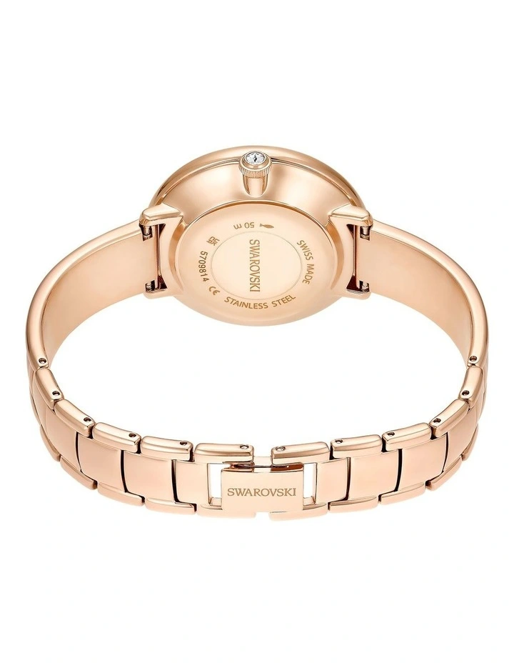Crystalline Swiss Made Metal Bracelet Bangle Watch in Multiass image 3